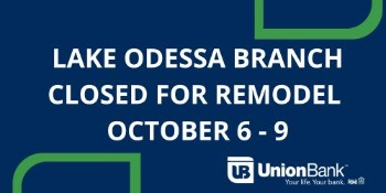 Lake Odessa Branch closed for remodel October 6-9